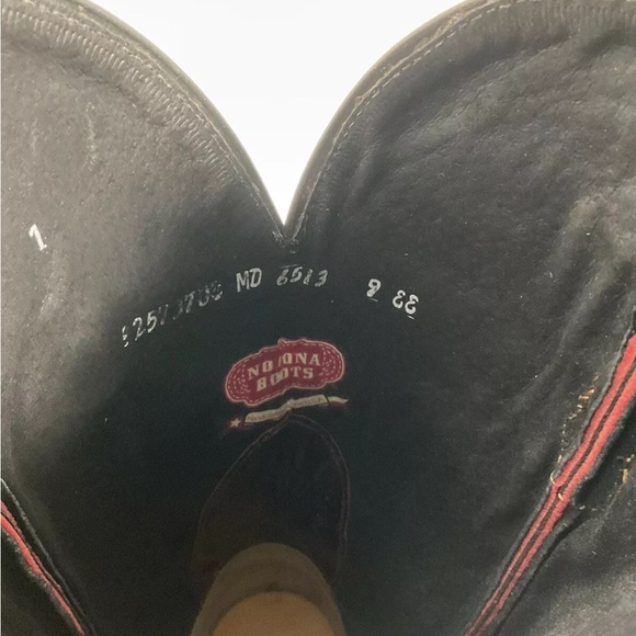 Nocona Black Cherry Ostrich Quill Cowboy Boots 9 EE Handcrafted USA Made - Picture 3 of 14